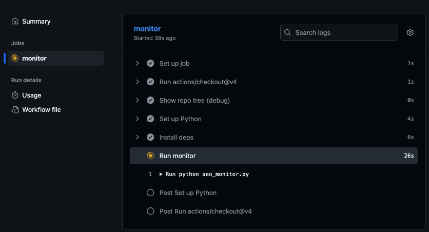 Testing the GitHub Action